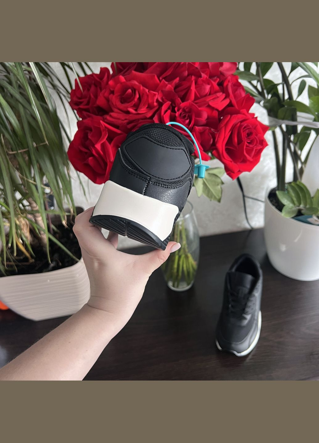 Кроссовки black white No Brand Air Max 90 чёрно-белые демисезоны (321120410)