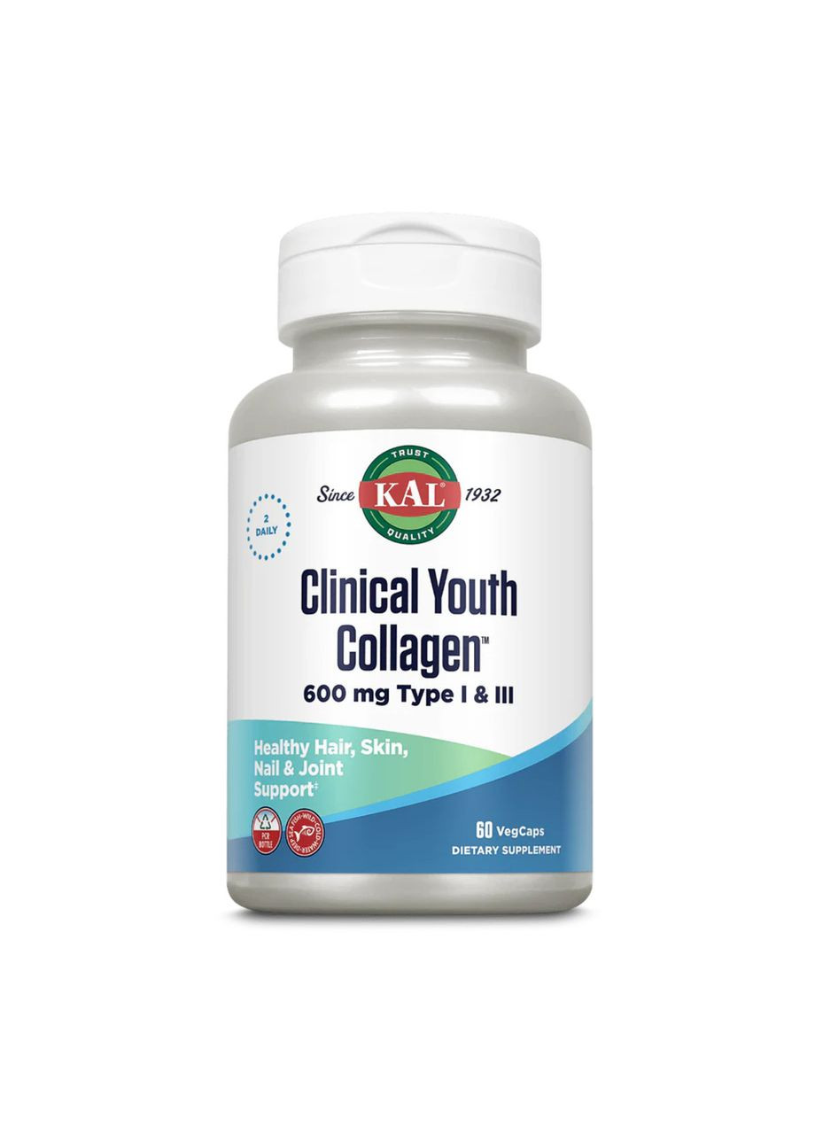 Clinical Youth Collagen I&III 600mg - 60 vcaps KAL (369399362)