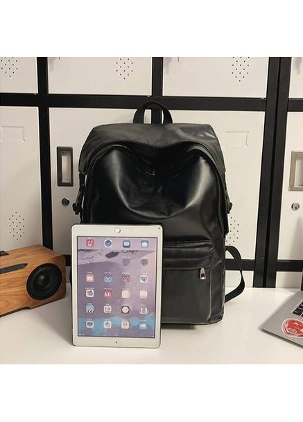 Рюкзак з екошкіри 8771 Чорний Savvy (373297125)