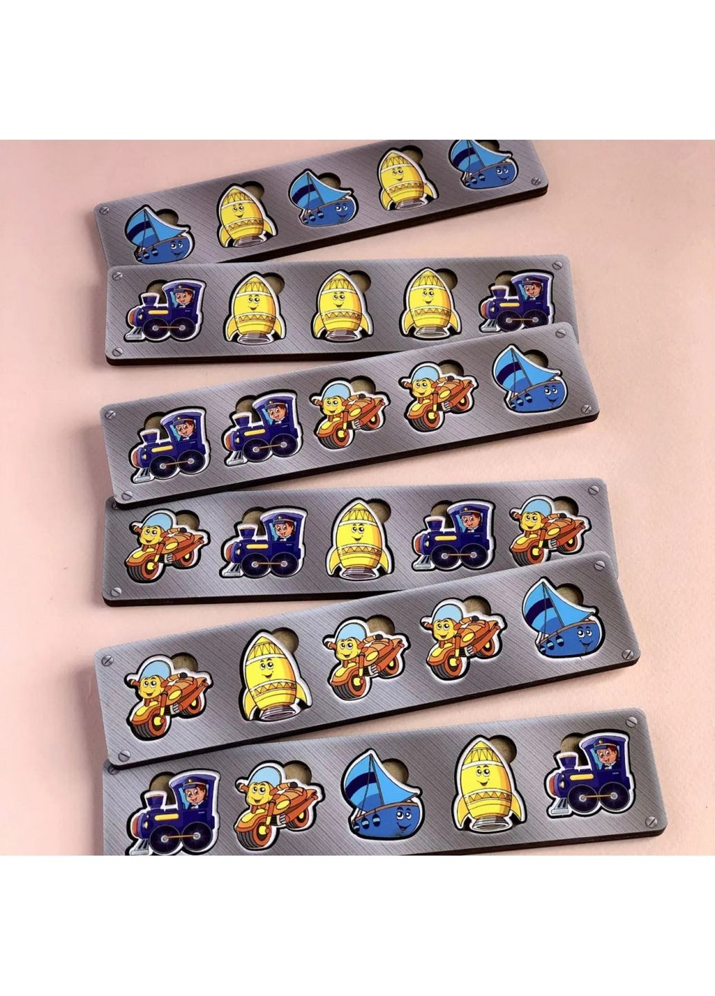 Деревянная настольная игра "Транспорт-2" сортер-комодик 24х15х6 см No Brand (289367979)