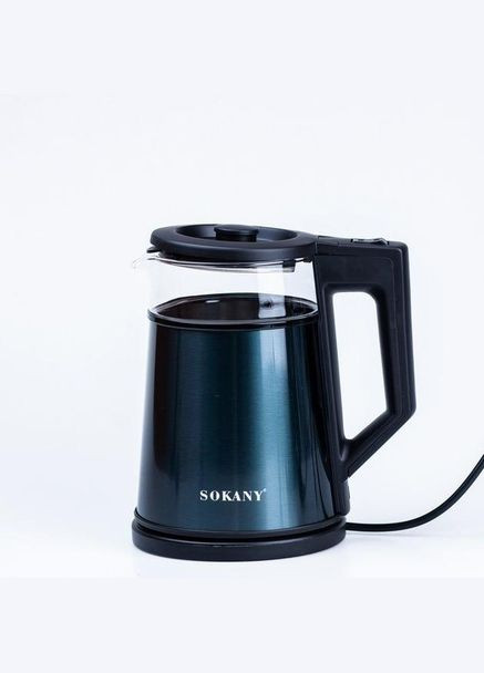 Електрочайник SK-SH-1076 чайник металлический Черный 1.7 л 2000 Вт Sokany (302239950)