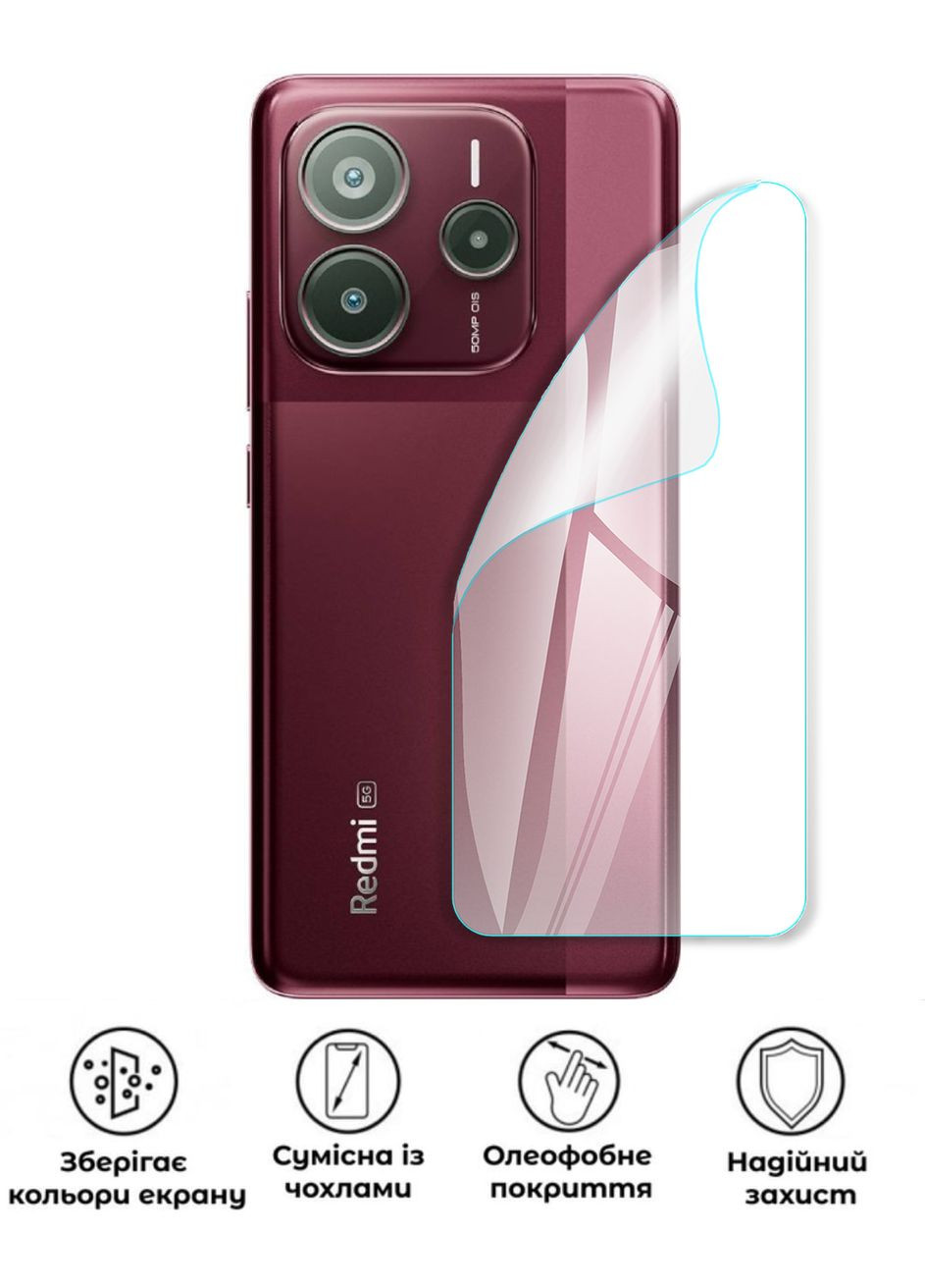 Захисна поліуретанова глянцева плівка Edge Armor на корпус смартфона Xiaomi Redmi Note 14 SE 5G GP (370871683)