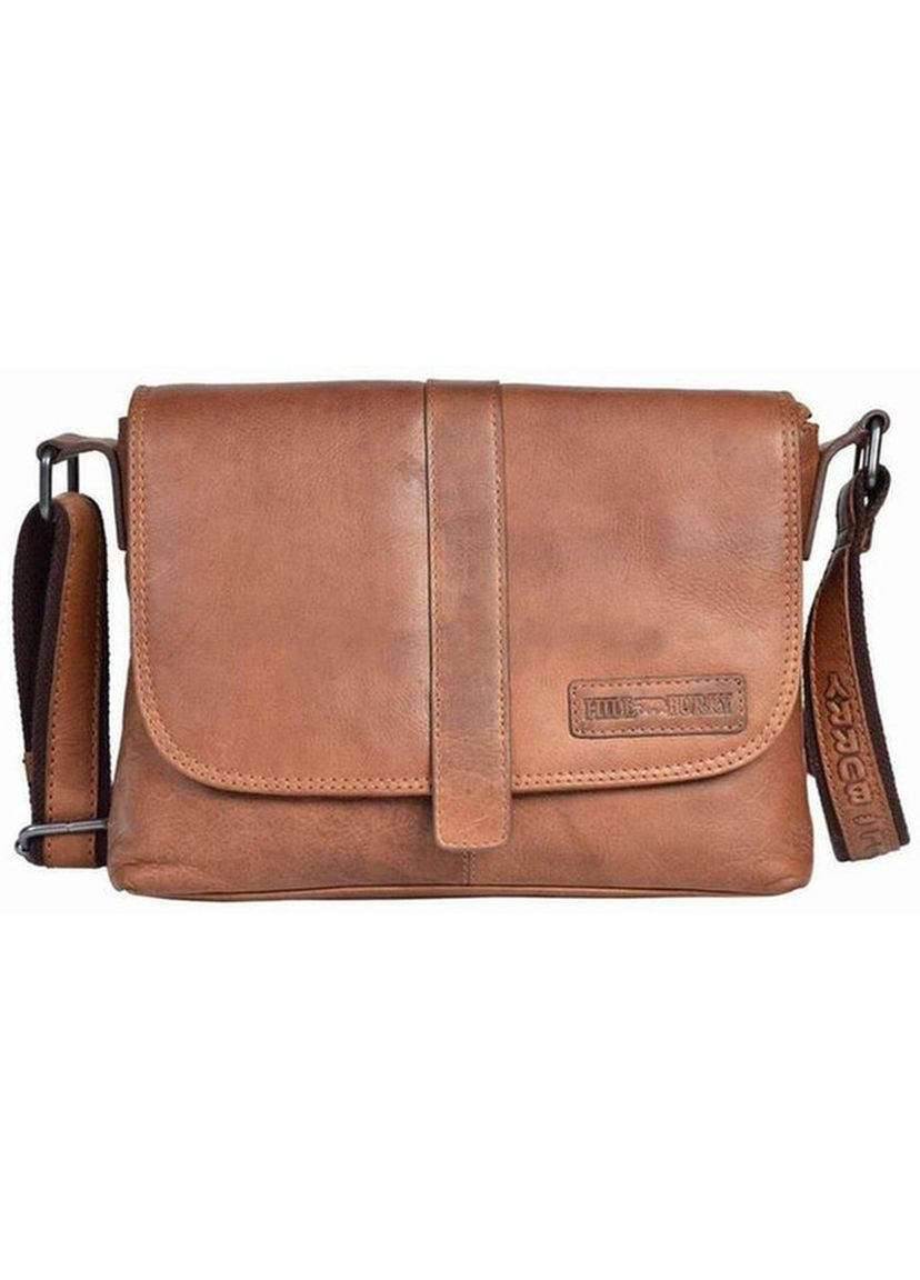 Сумка планшет через плечо мужская из натуральной кожи для телефона и для документов средняя Hill&Burry Рыжий 38008 HILL BURRY (355245067)