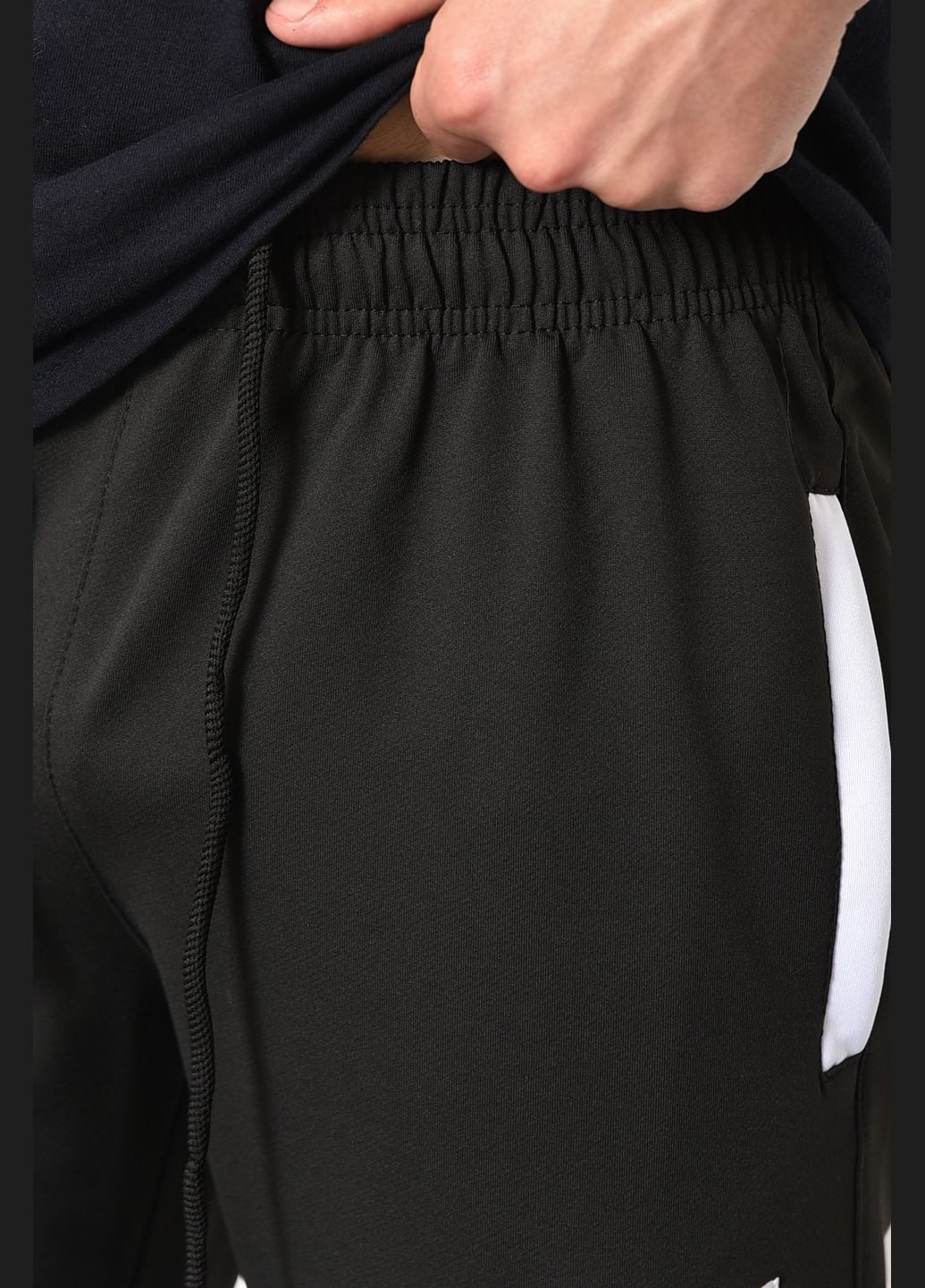 Черные спортивные демисезонные зауженные брюки Let's Shop