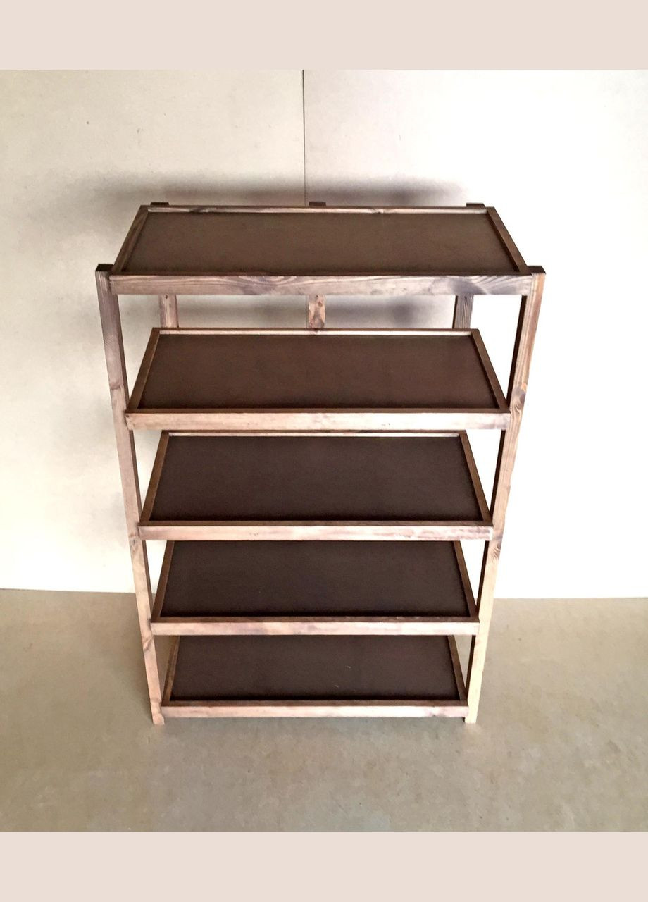 Етажерка розбірна з дерева Честер 5 полиць 40х80х130 капучино (ЄТЖ-854080130) No Brand (327849590)