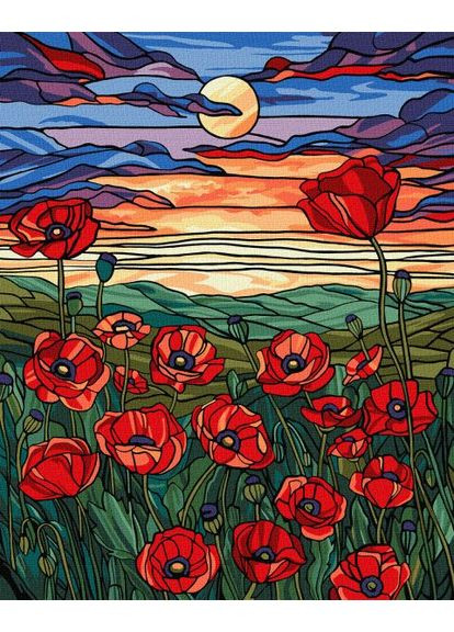 Картина по номерам - Красота маков ©art_selena_ru 40х50 см IDEYKA (362083159)