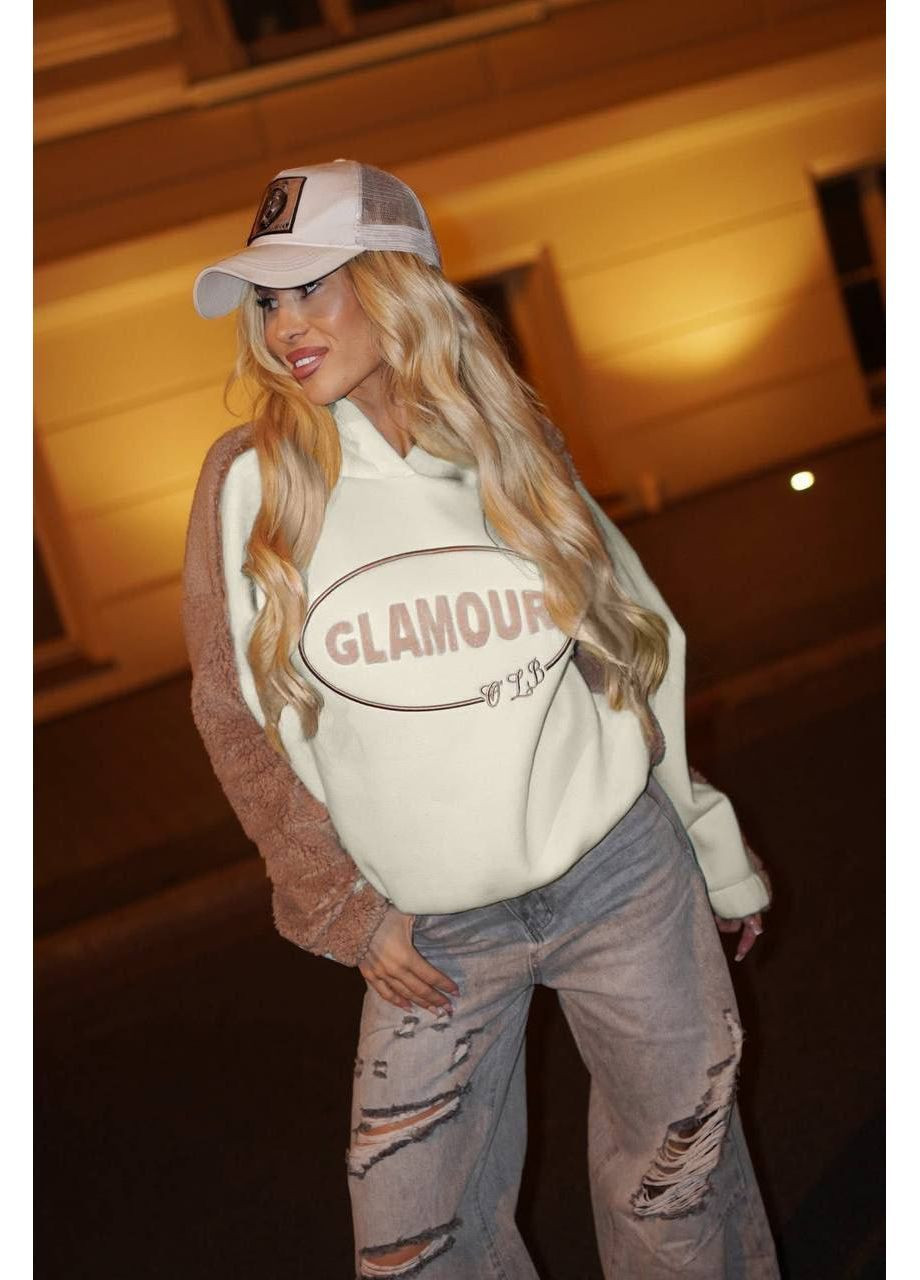 Толстовка трендовая махра+ тринитка на флисе, с капюшоном Україна (365574386)