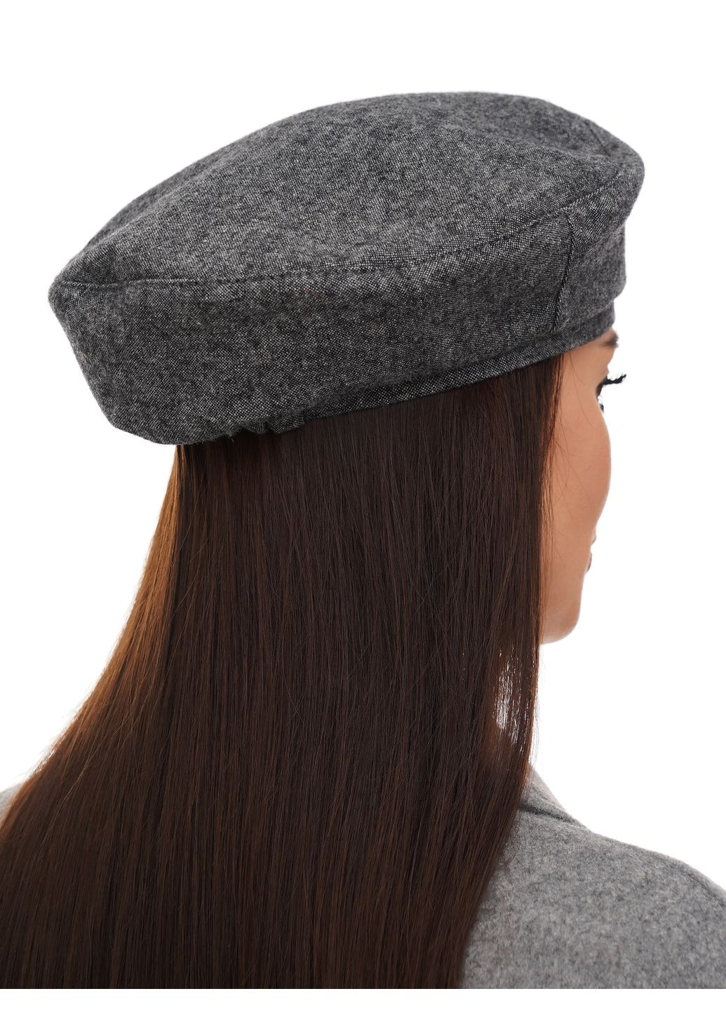 Женский классический берет, твид, шерстяной, серый — стильная классика на каждый день VECONS Берет (321971354)