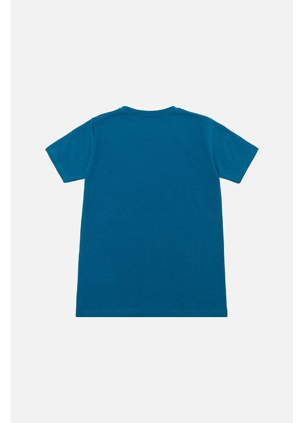 Синяя летняя футболка Galilatex