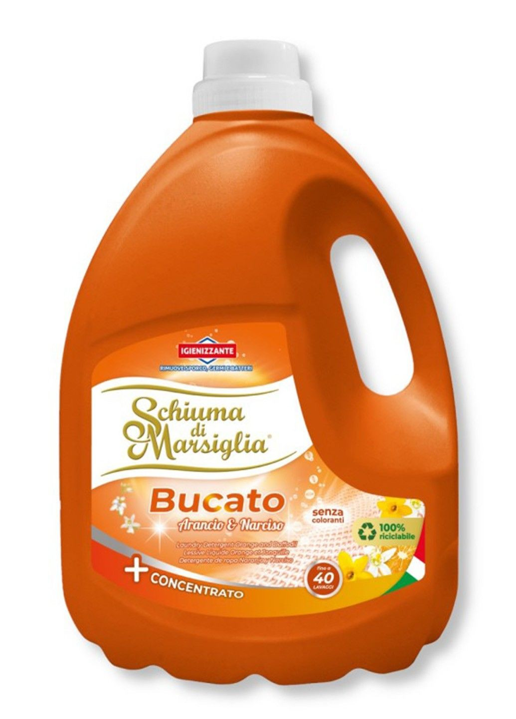 Гель для прання з ароматом апельсина та нарциса, 3л Schiuma Di Marsiglia (294091416)