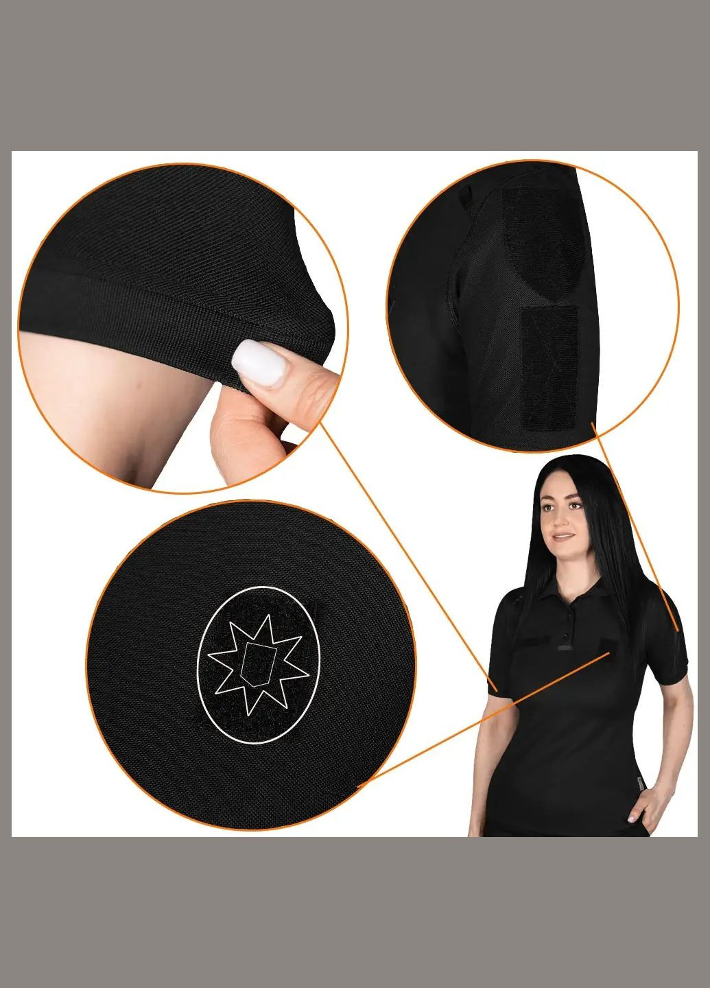 Чорна футболка w pani paladin t чорний Camotec