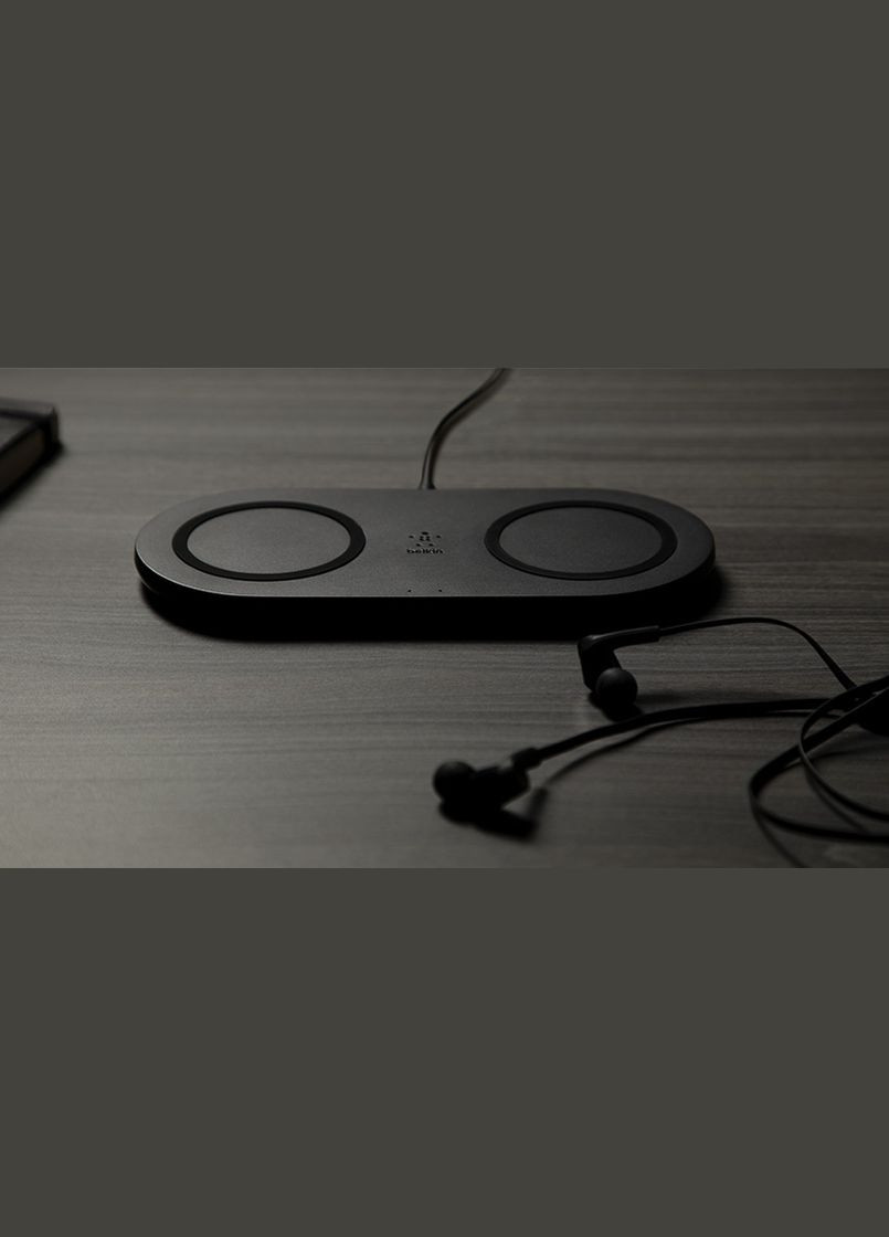 Dual Pad Wireless Charging Qi, 2x 10W[Black] Belkin (315435934)