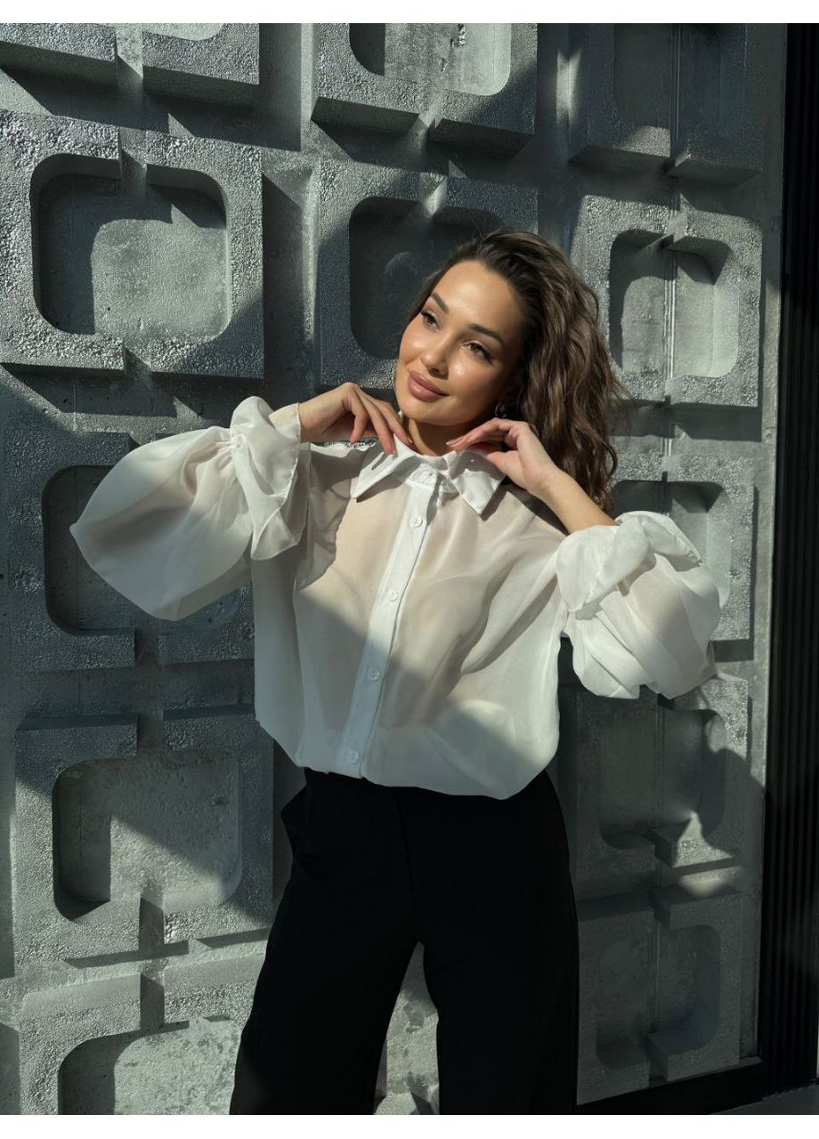 Молочна блуза жіноча оверсайз Style Point