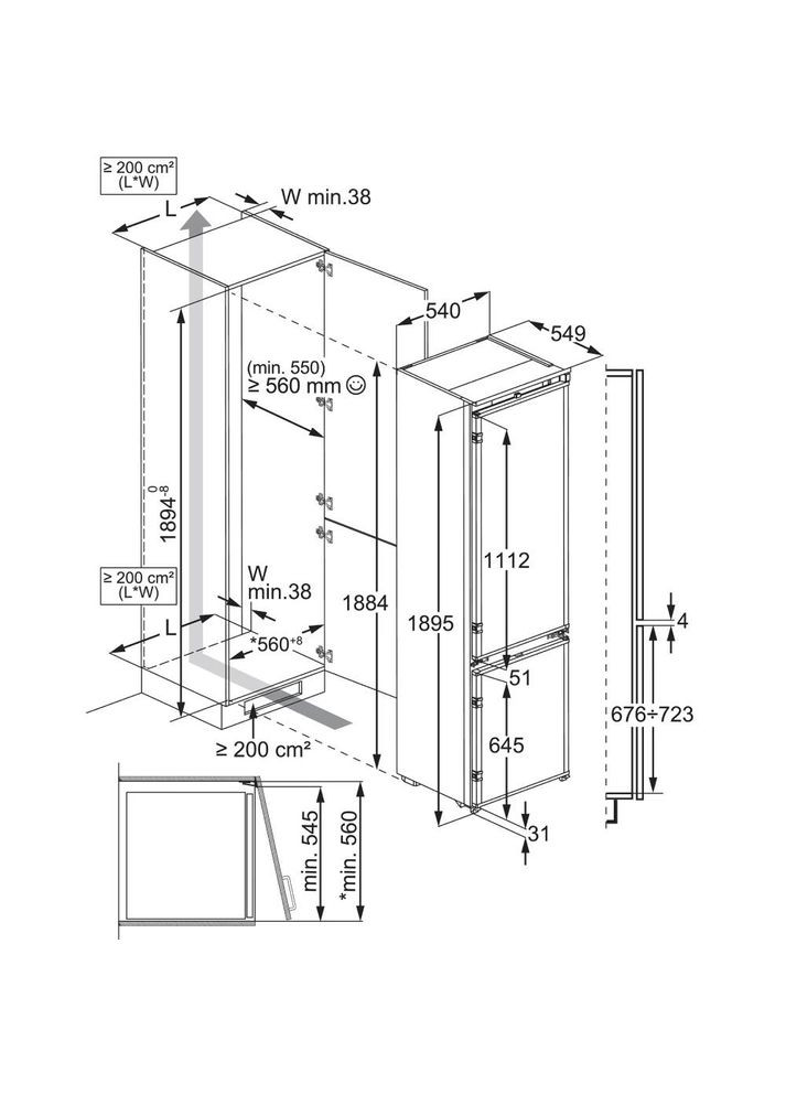 Вбудований холодильник RNT6TE19S0 Electrolux (326519434)