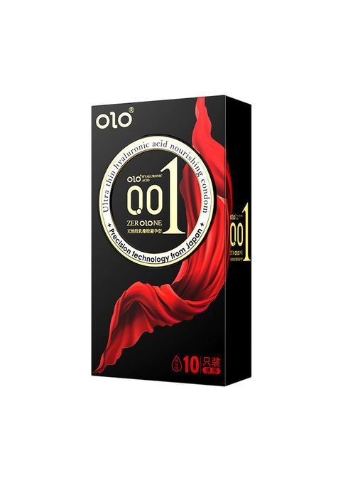 Презервативи Black Premium 0,01мм ультратонкі 10 штук з гіалуроновою змазкою OLO (370203008)