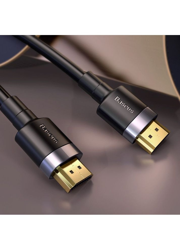 Кабель сигнальный для видео HDMI Cafule Series 4KHDMI Male To 4KHDMI Male (1м) (CADKLF E) Чёрный Baseus (369645689)