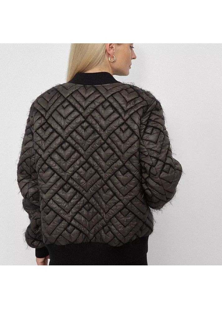 Коричнева жіноча куртка-бомбер з верблюжої вовни mkmwmo228 Marshal Wolf