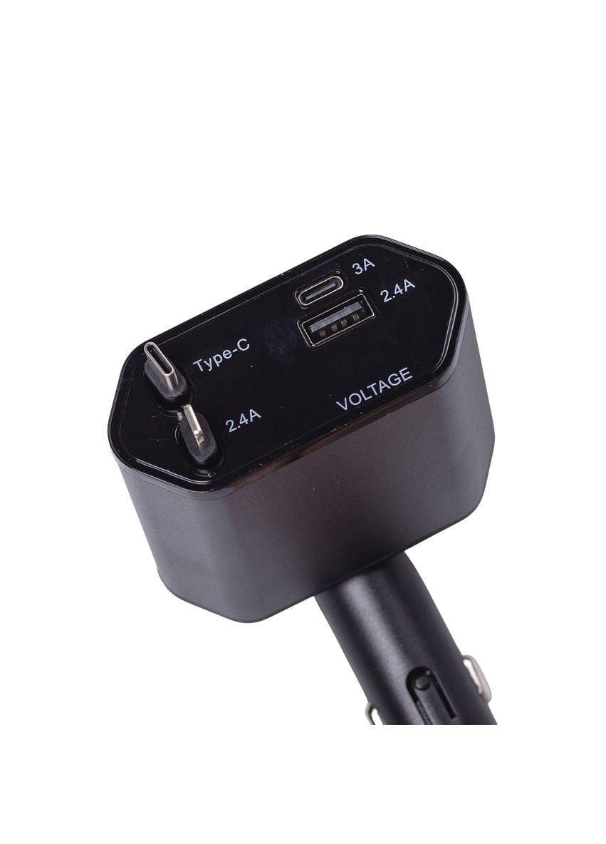 Автомобильное зарядное устройство с выдвижными кабелями USB-A USB-C для смартфонов планшетов быстрая зарядка ProDobro (364189985)