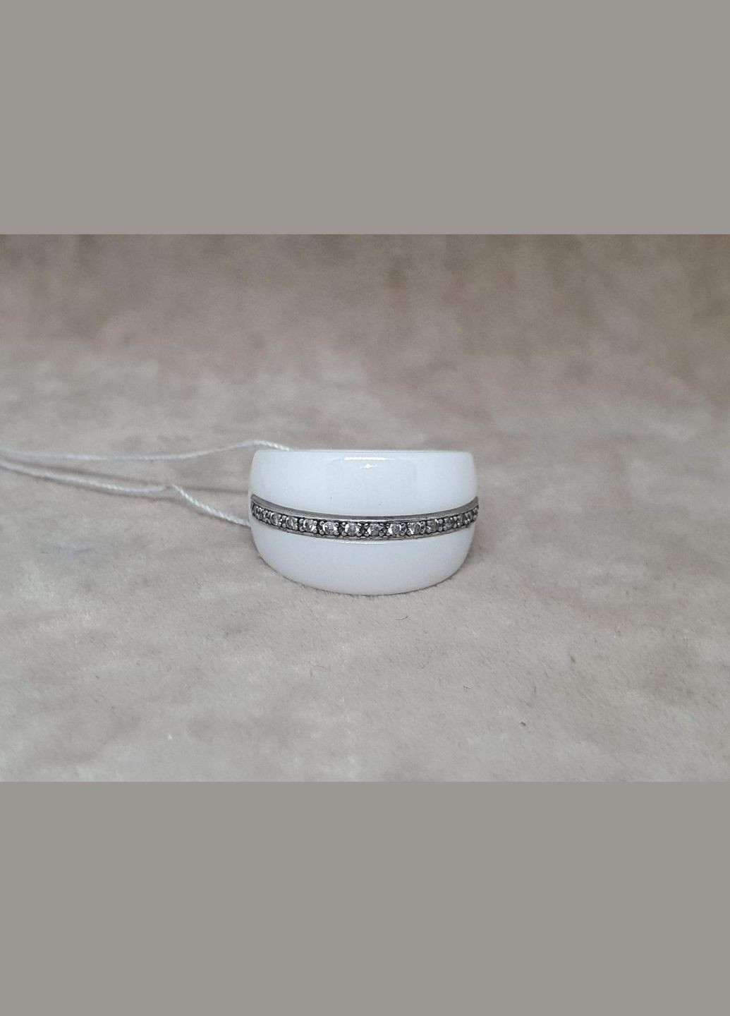 Серебряное кольцо с керамикой и фианитами. С1107Б Aurora (315884150)