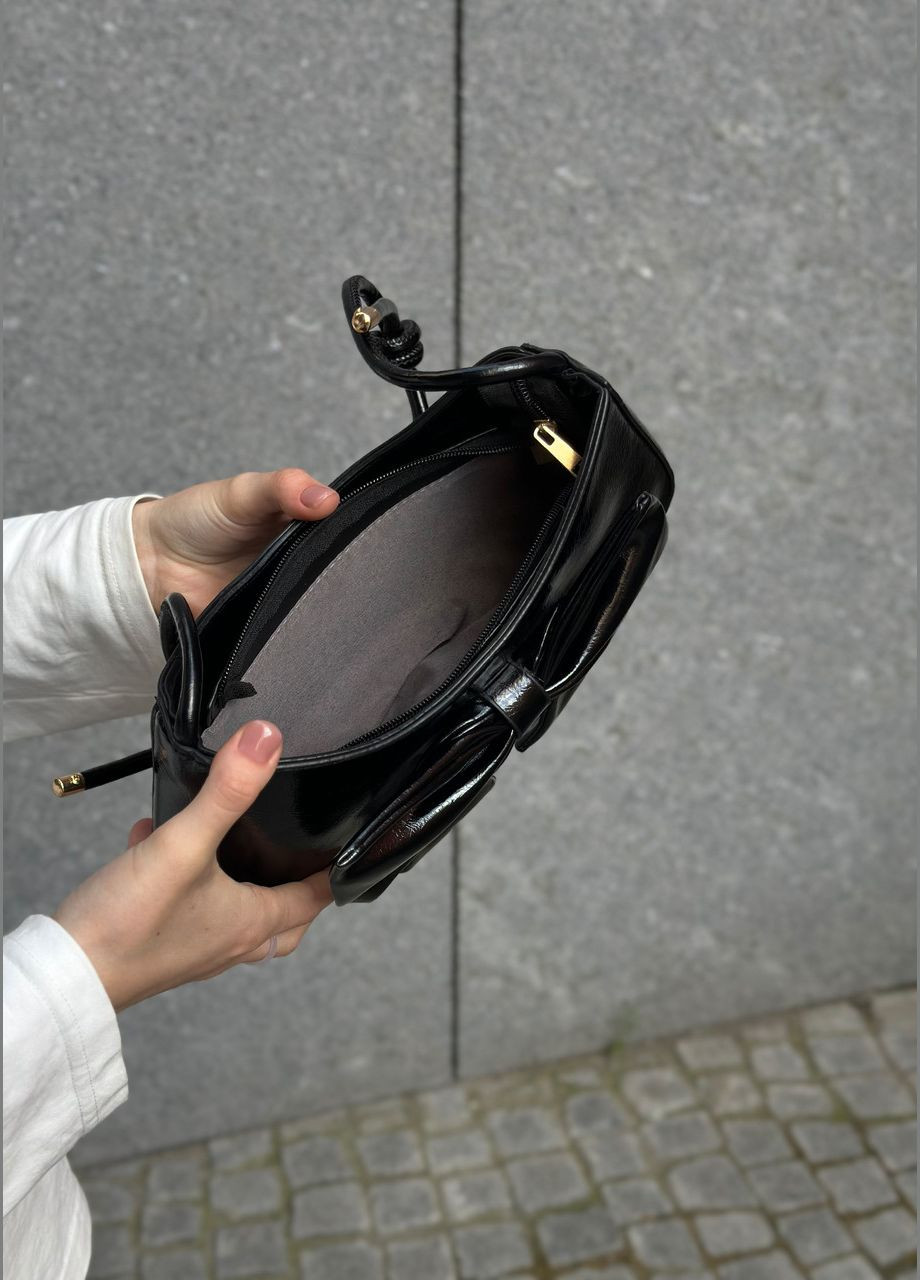 Женская черная сумка 3212 багет No Brand (303322987)