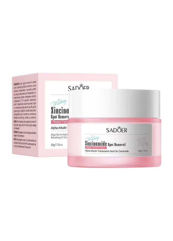 SADOER Крем для лица для выравнивания тона и уменьшения пигментации Niacinamide Spot Removal Repair 50 г — Крем, Китай (365267578)
