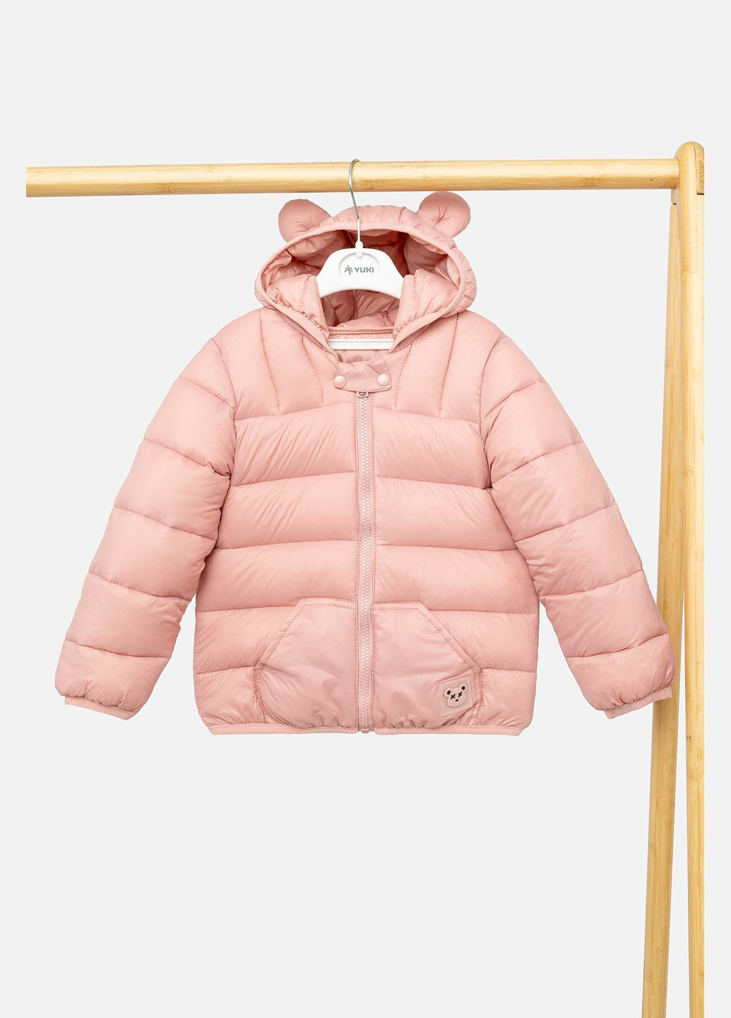 Світло-рожева демісезонна куртка для дівчинк колір пудровий цб-00242810 No Brand