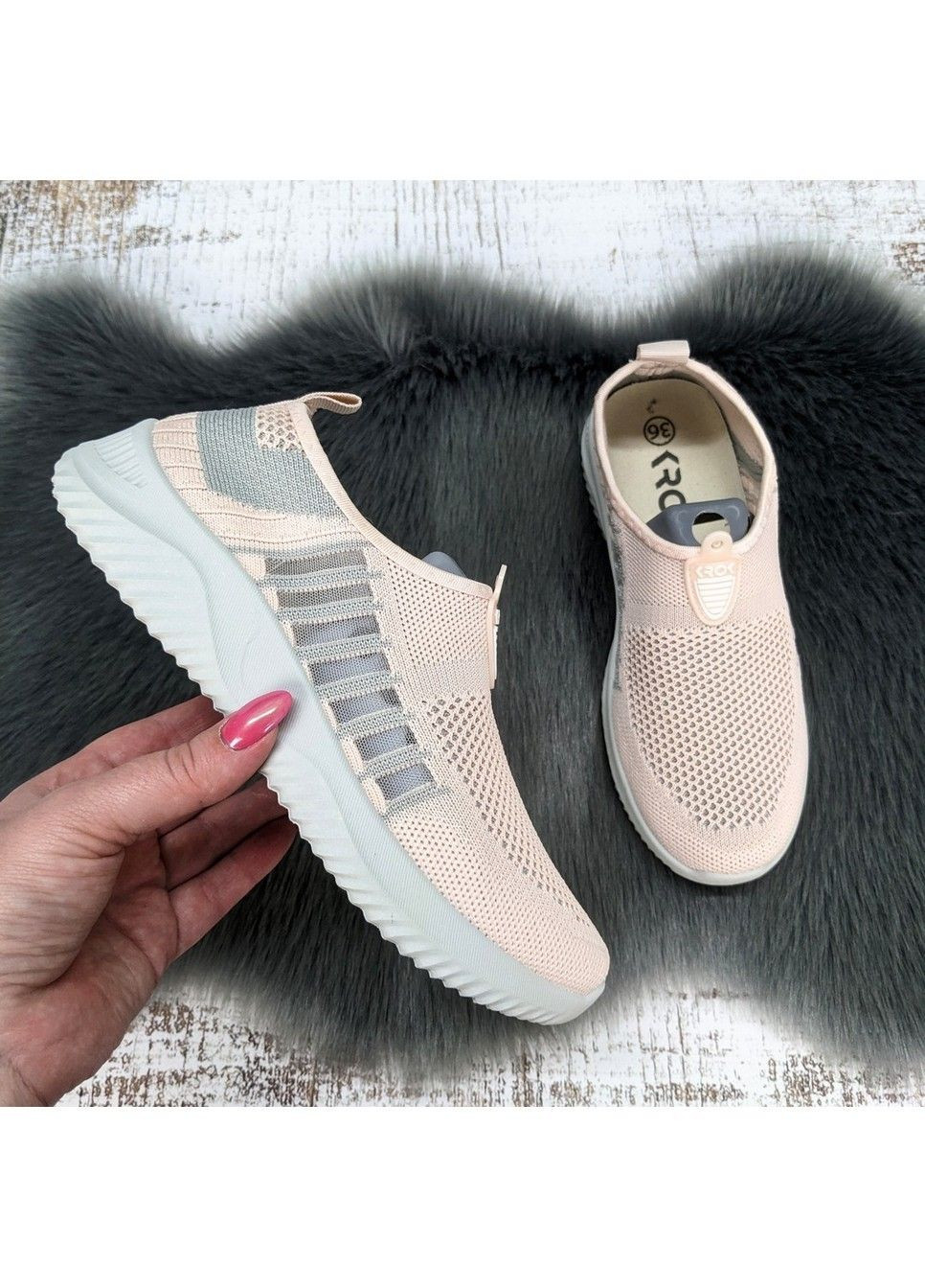 Кросівки жіночі текстильні Krok рожеві демісезони (342322615)