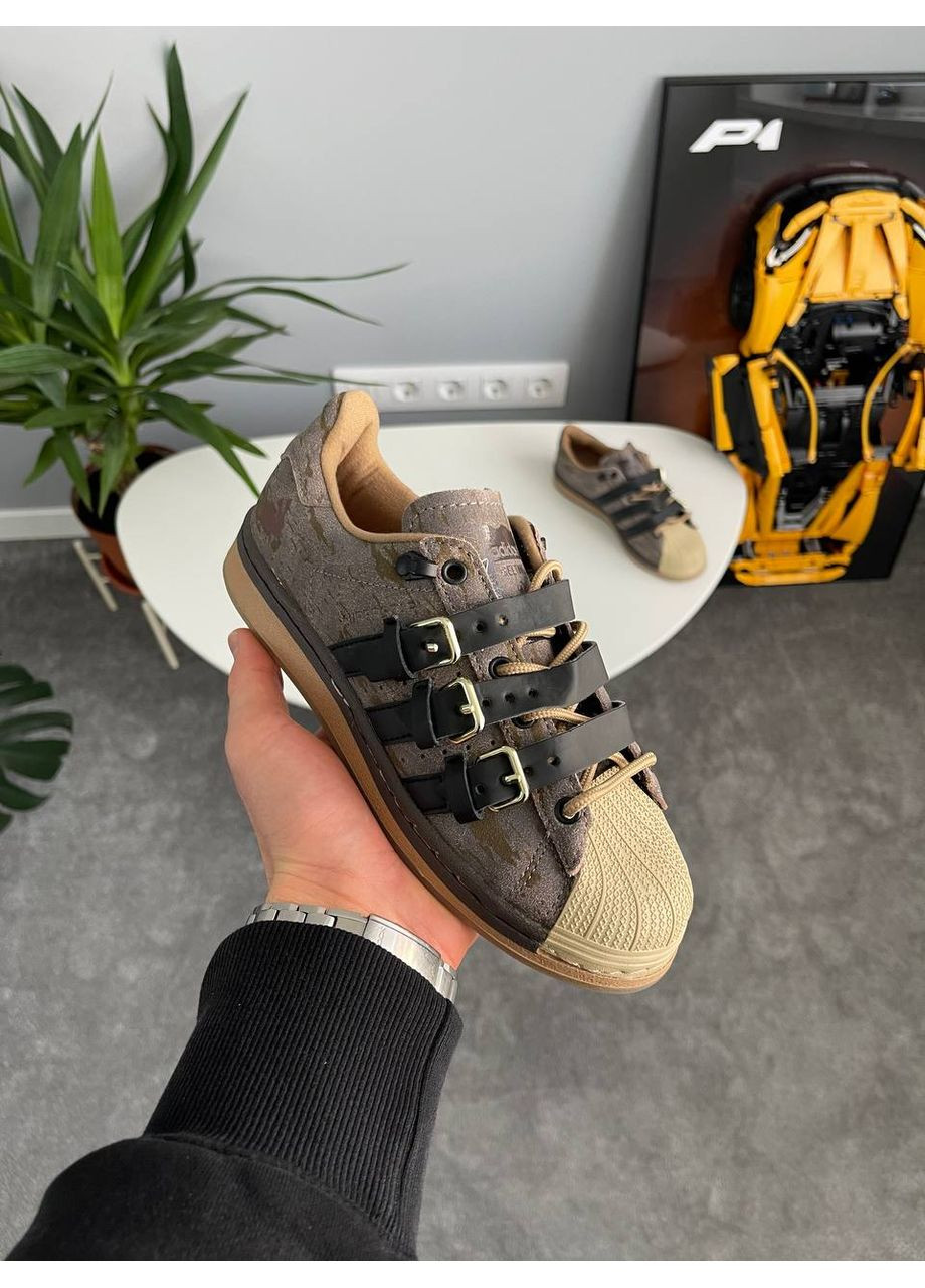 Кросівки жіночі Adidas Superstar Rabbit Hole Brown Black | Адідас Суперстар Кроляча нора коричневі No Brand коричневі демісезони (360535103)