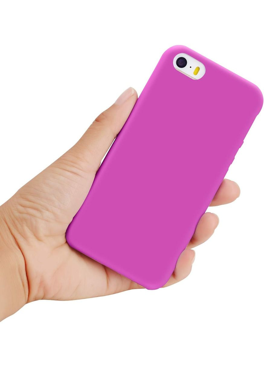 Чехол-накладка для iPhone 5 (резиновый, фиолетовый) Telileo (335833190)