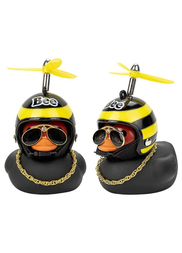 Резиновая черная утка в очках на панель машины No Brand (322236492)