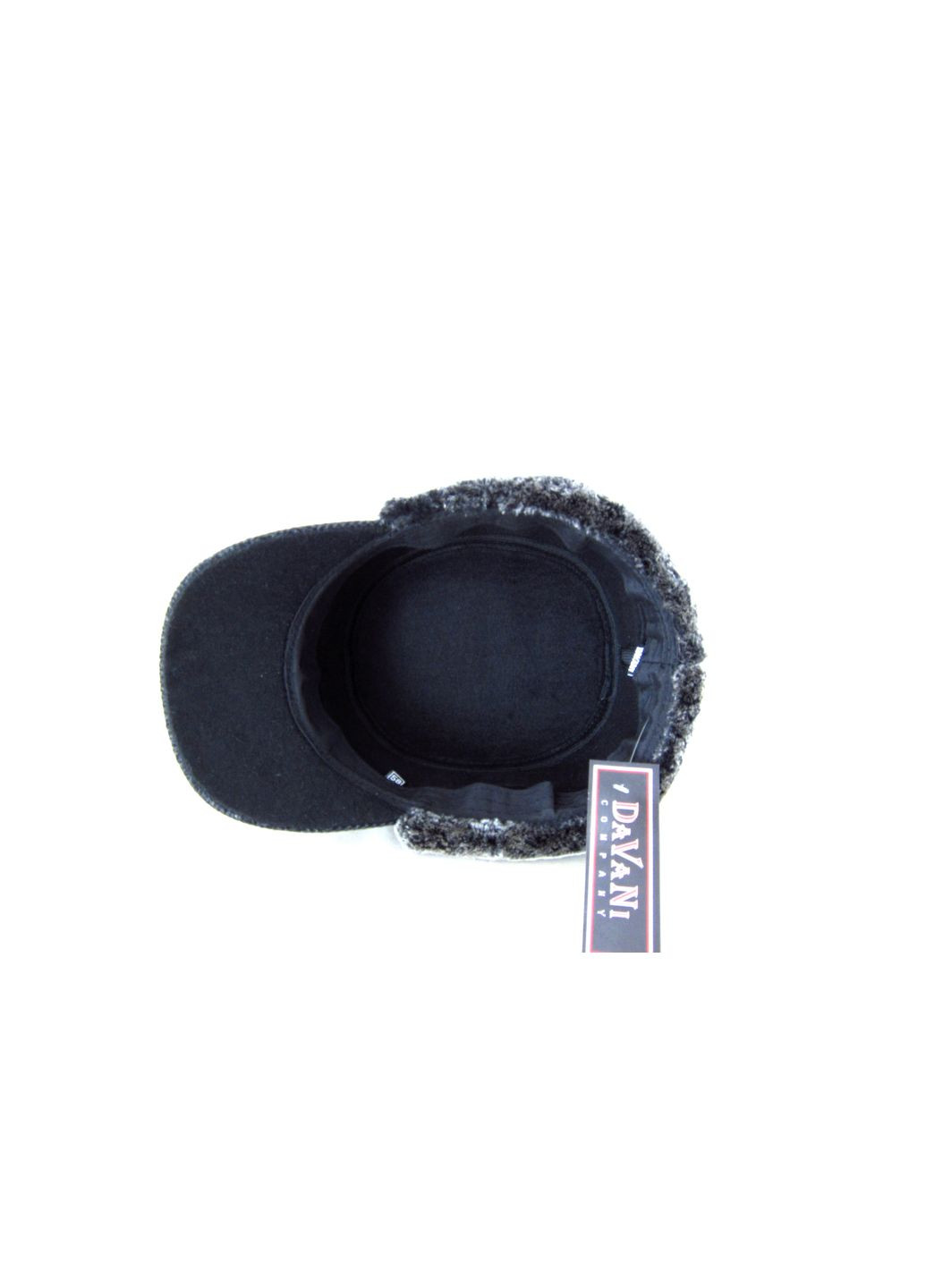 Кепка немка зимняя на флисе с ушами серого цвета DAVANI 54001 No Brand кепка немка (315630573)