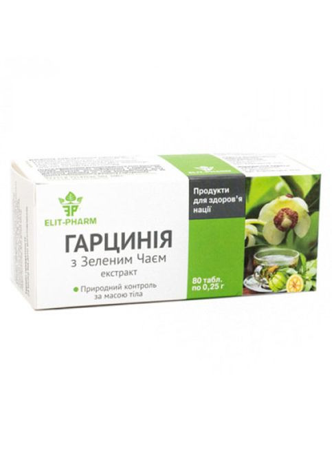 Elit-Pharm Гарциния с Зеленым Чаем 80 таб Еліт-фарм (339679606)
