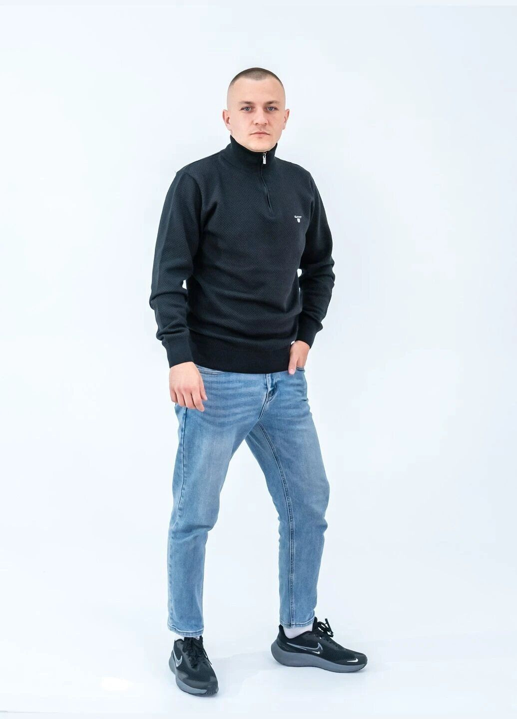 Кофта мужская Gant Cotton Half Zip Sweater (303502752)