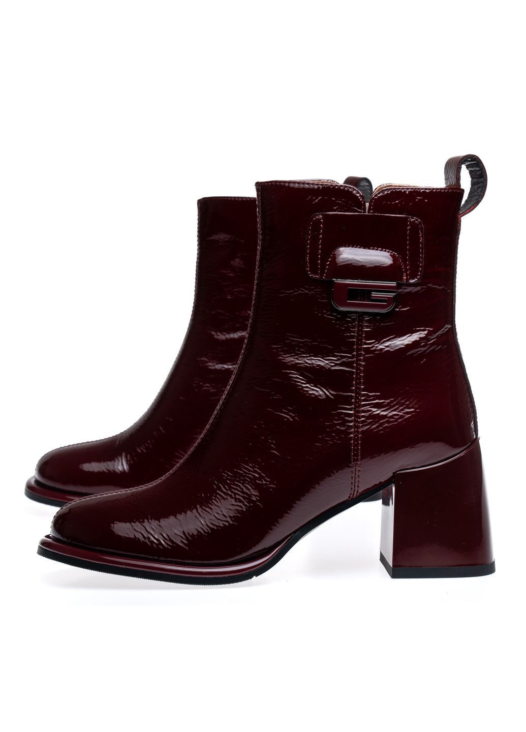 Бордовые демисезонная ботильоны 01592 бордовые Brocoli