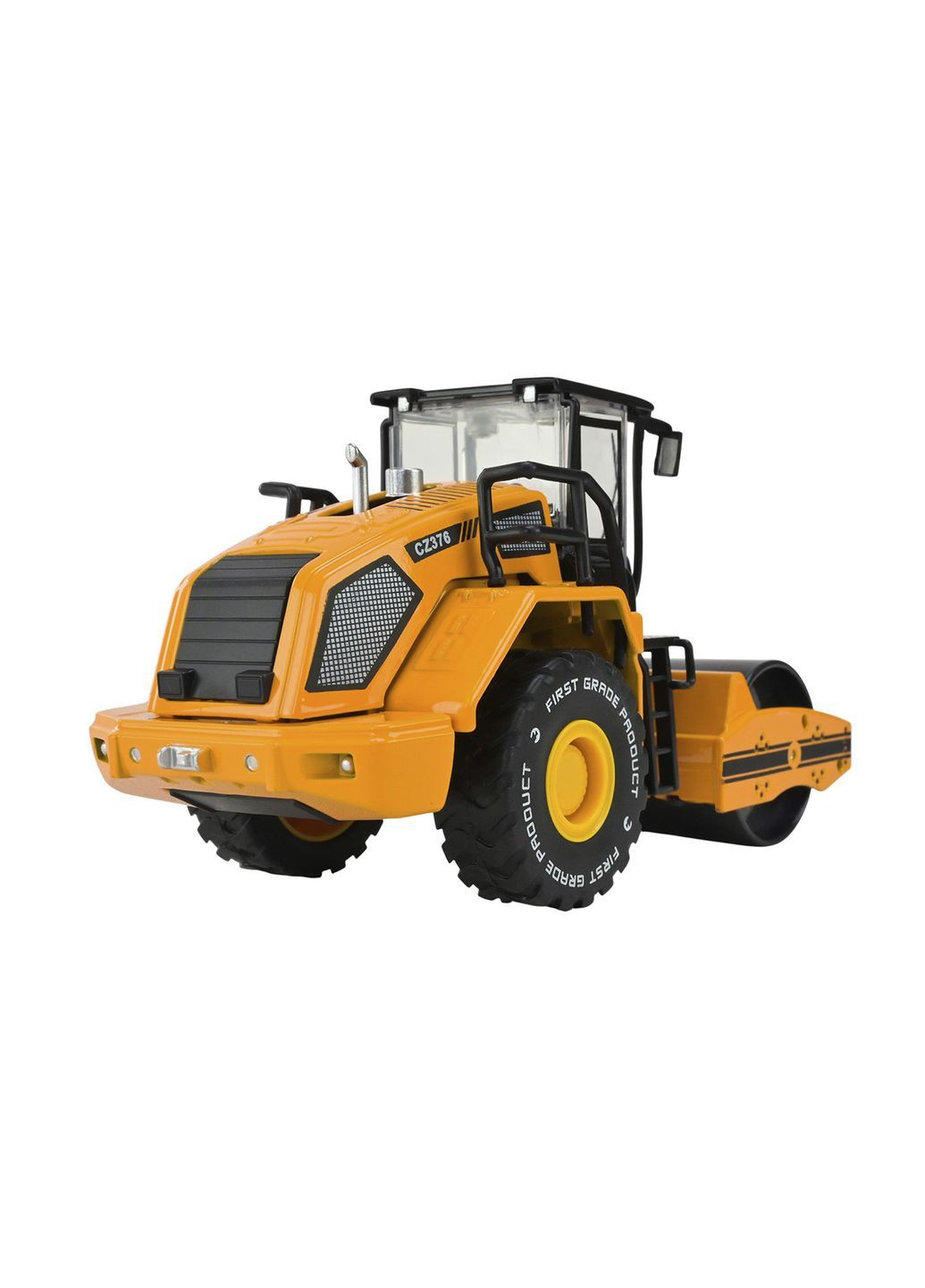 Строительная техника металлическая – Однобарабанный каток в масштабе 1:50 цвет разноцветный ЦБ-00289175 АВТОПРОМ (370499641)