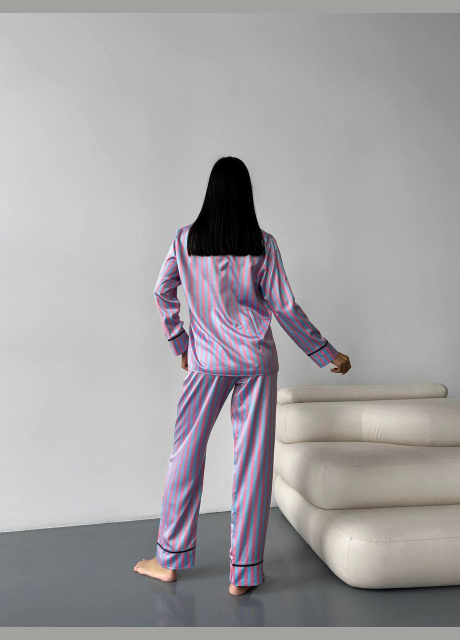 Рожева всесезон стильний домашній комплект-піжама з лого рубашка + брюки Vakko