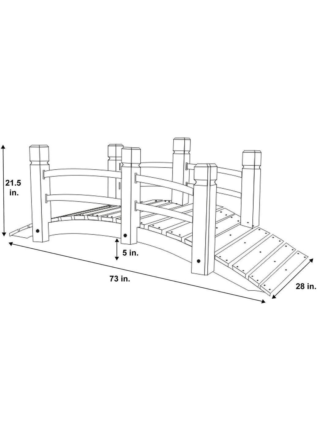 Садовий місток з дерева Саборія капучино (МОС-003809) No Brand (328960598)