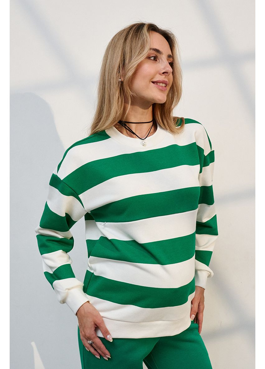 Костюм для вагітних та годуючих із трикотажу тринитка зелений Юла мама (352539047)