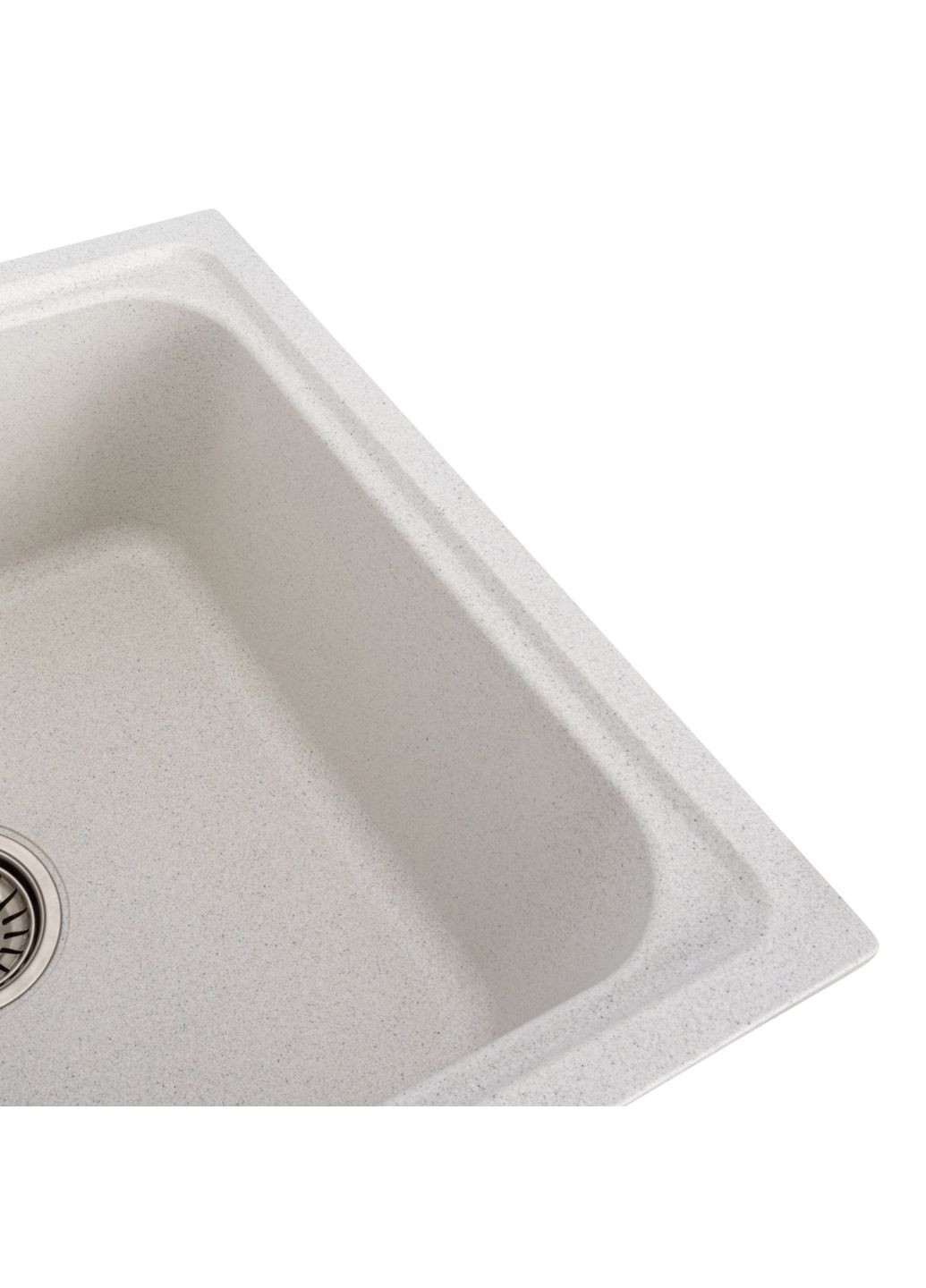 Гранітна мийка для кухні 7950 Equatoria матова Біла в крапку Platinum (277697100)