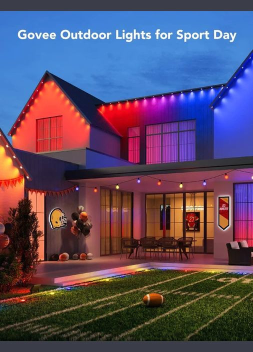 Гірлянда Smart LED H705A Permanent Outdoor Lights, RGBIC, IP67, 30м, кабель прозорий Govee (315503776)