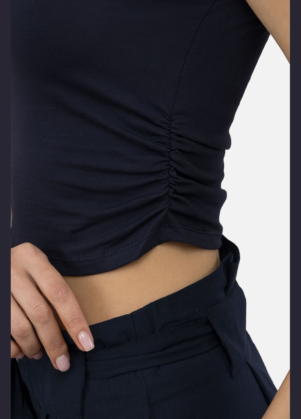 Женская футболка с коротким рукавом цвет синий CB-00251029 Snow - (319084263)