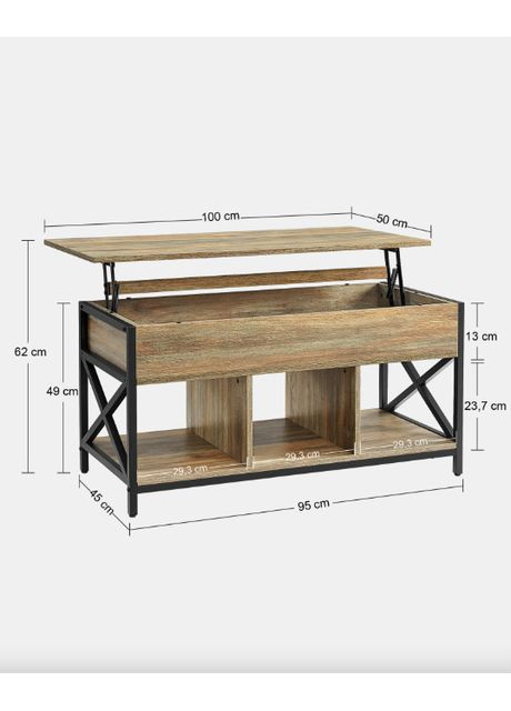 Стіл трансформер Elias в стилі Loft натуральний Leobert (361953054)
