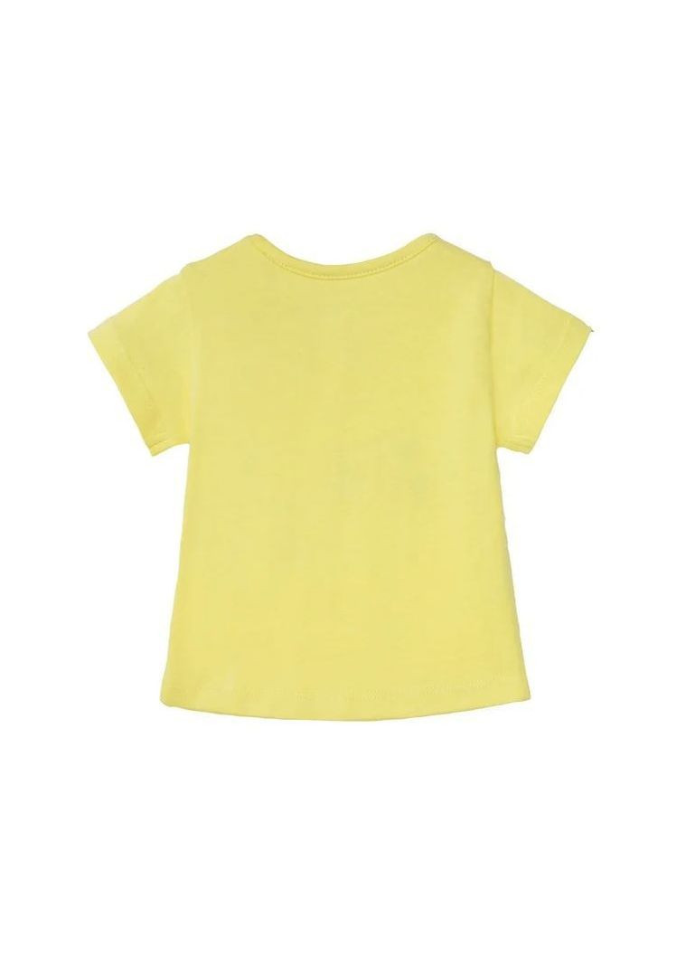 Жовта демісезонна футболка бавовняна з принтом для дівчинки 348040 жовтий Lupilu