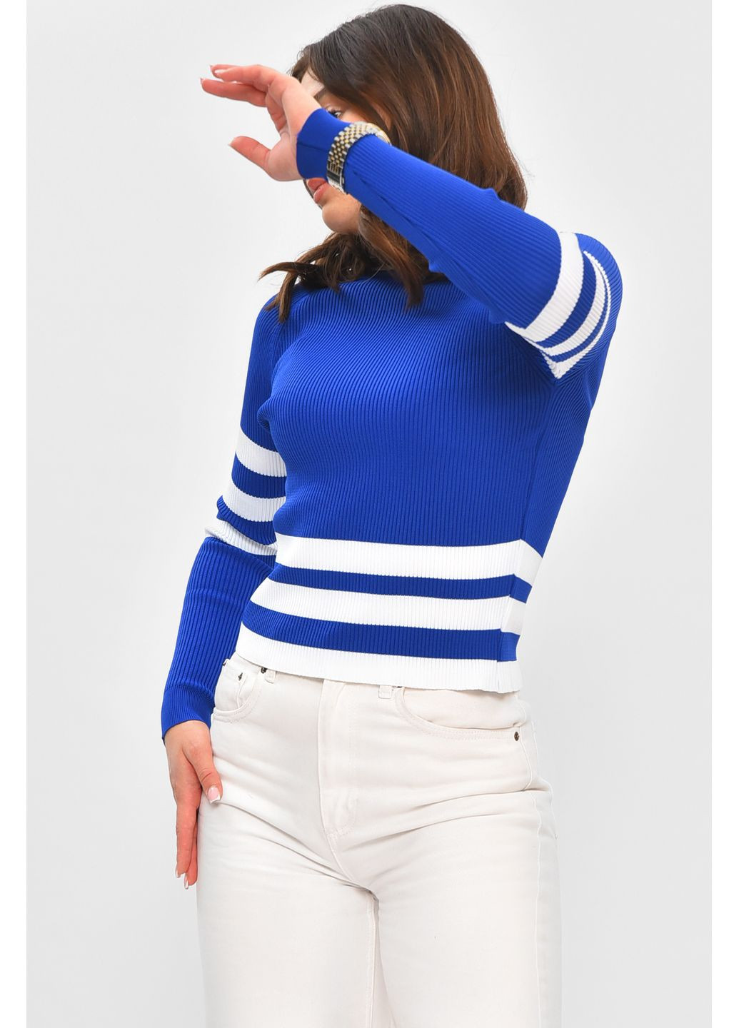 Гольф жіночий синього кольору з принтом Let's Shop (353131093)