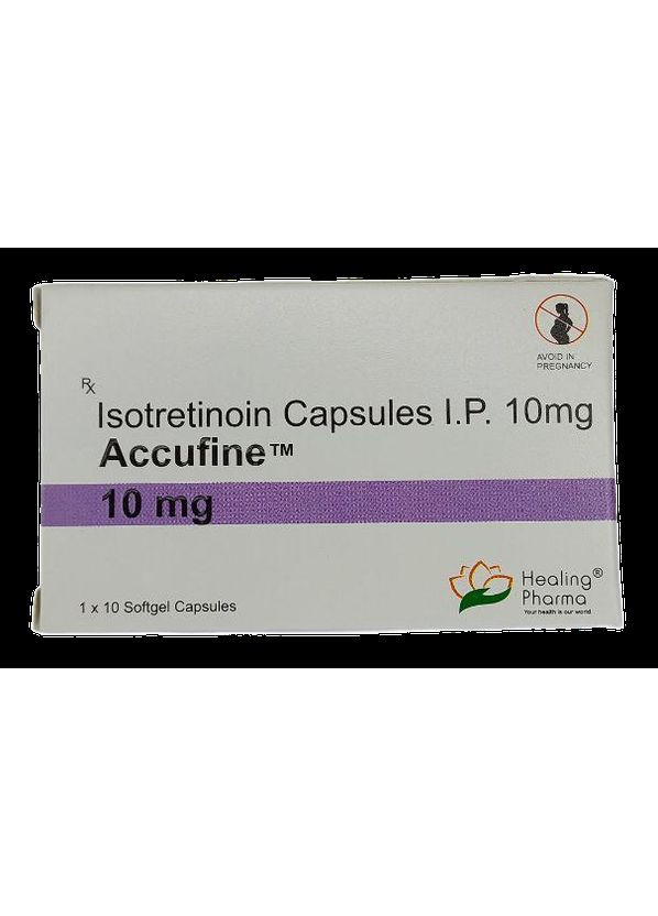 Ізотретиноїн від акне Accufine Isotretinoin 10 мг 10 софтгелів No Brand (351864389)