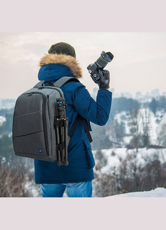 Рюкзак для фотоаппарата PU5011 с отделом для ноутбука 15,6" и дождевиком Синий (код: IBF086Z) Puluz (348321825)