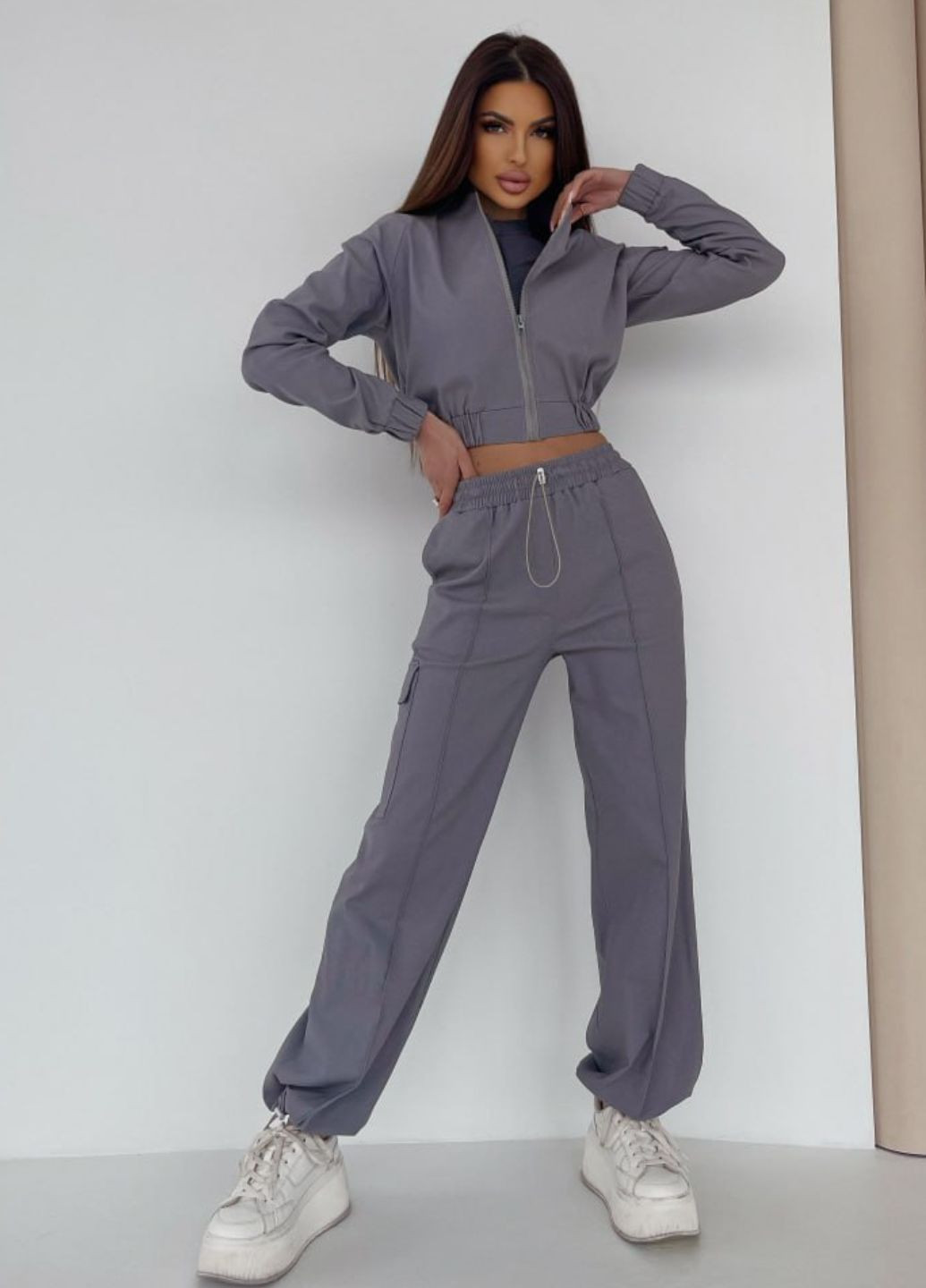 Джинсовий костюм: бомбер та штани-карго Україна (299472872)