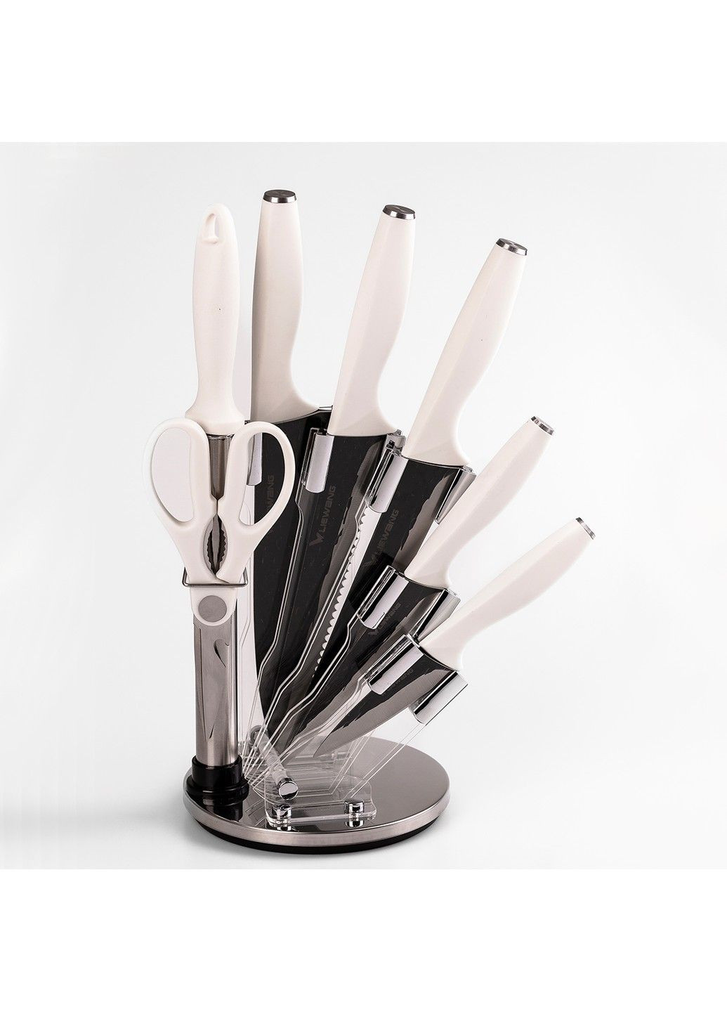Набор кухонных ножей на подставке 7 предметов Without (293061827)