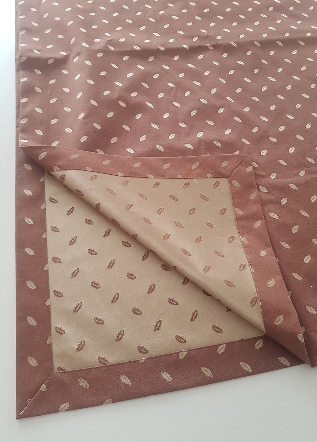 Скатертина для кухні Зерно кави 140х225см 1шт коричневий з бежевим тефлон (11_7с) Firanka Exclusive (332056232)