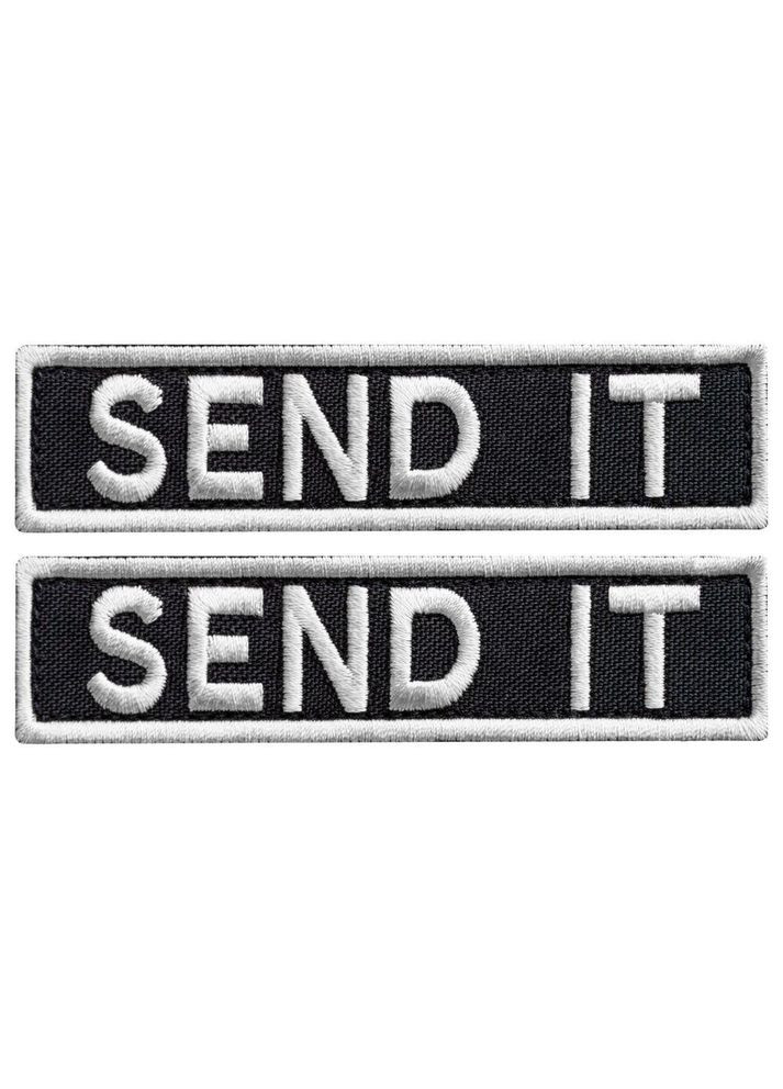 Набор шевронов 2 шт. с липучкой Send it 10x2,5 см вышитый патч шеврон нашивка IDEIA (316461002)